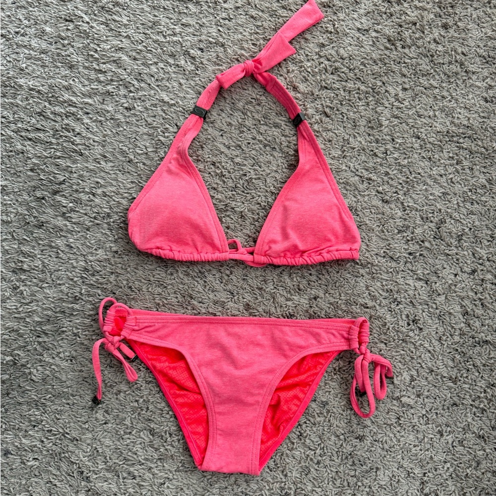 Oakley Fluorescent Peach Bikini Set